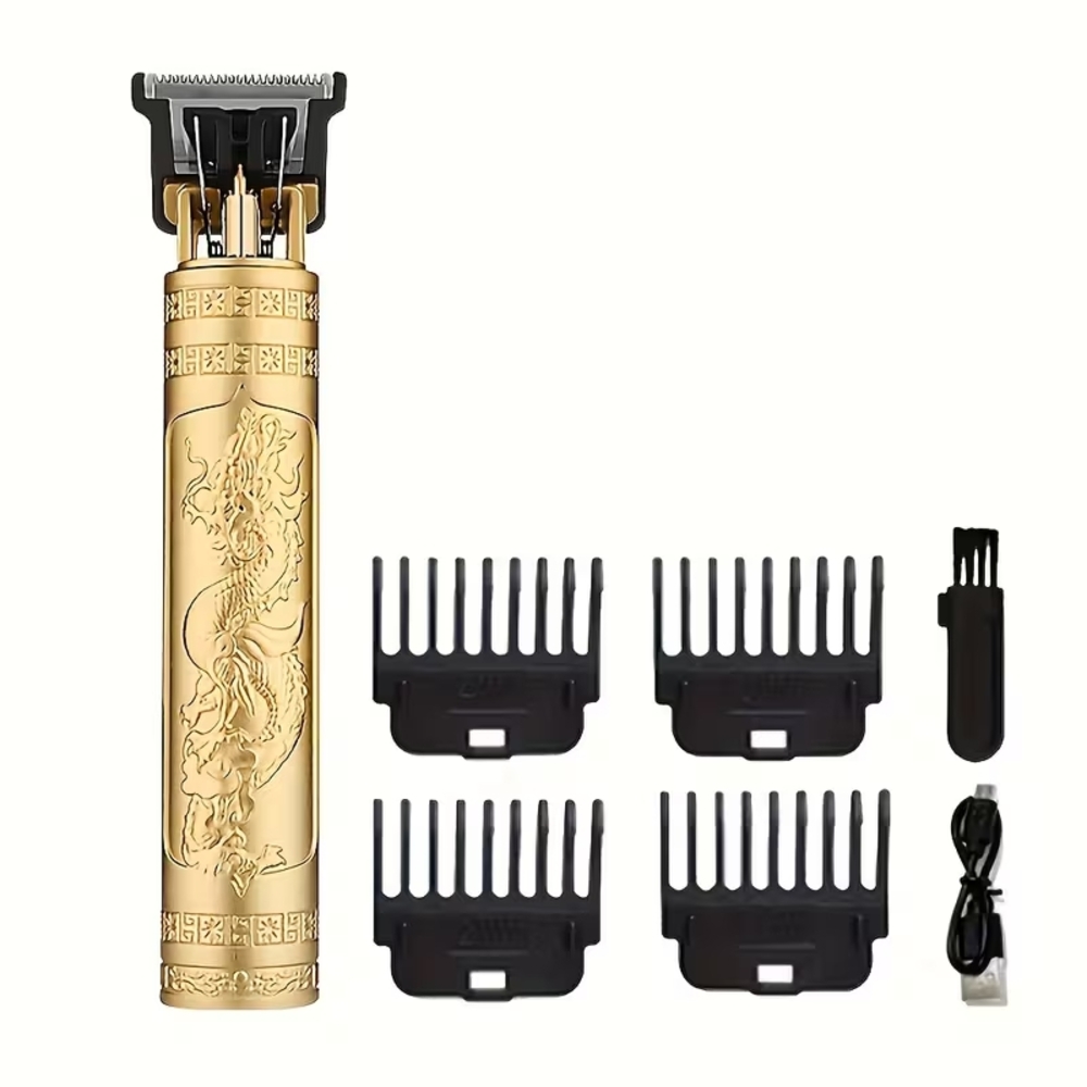 Gold Electric Hair Trimmer with Attachments